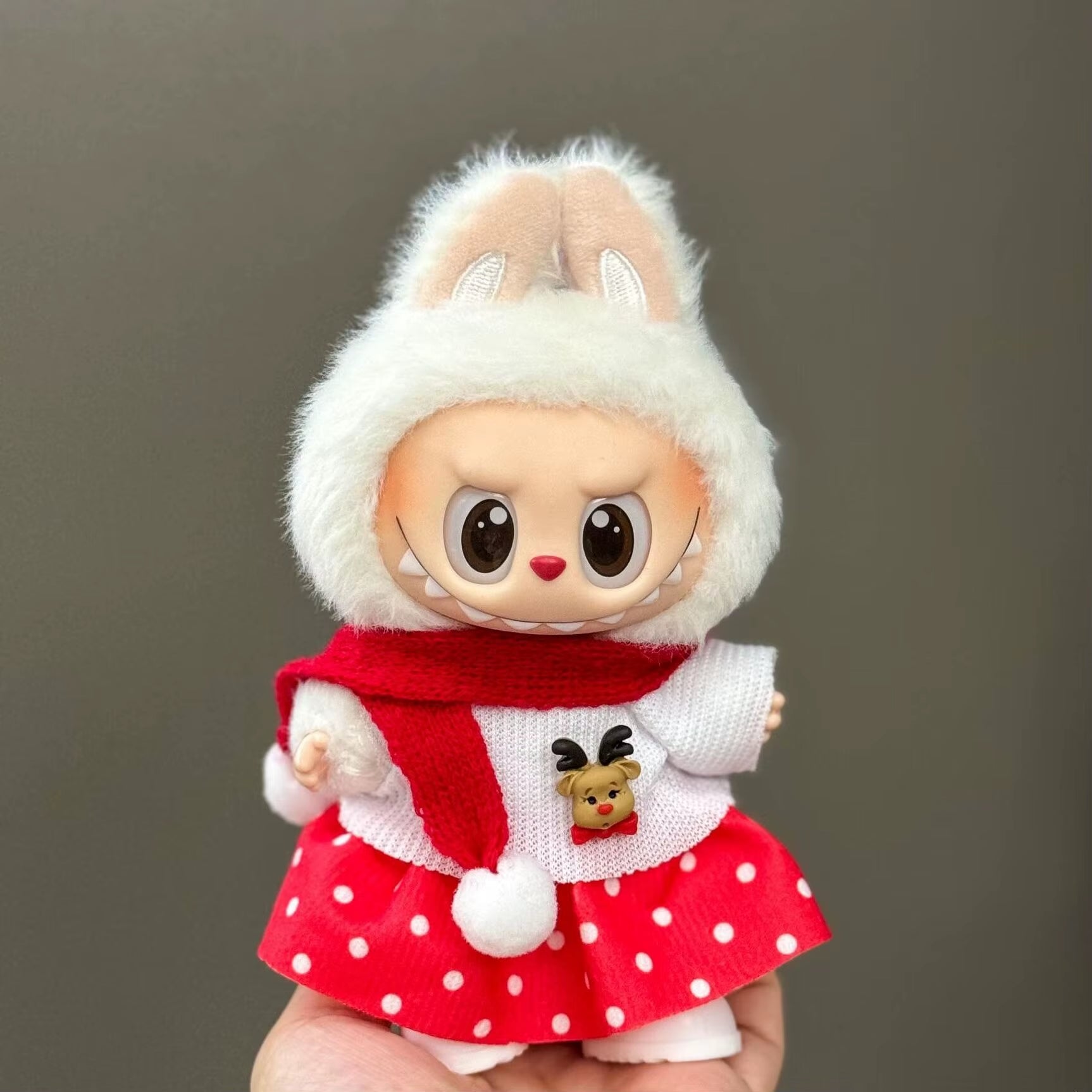 Labubu Accessories Clothes Suitable for V1 V2 V3 V4 Labubu Christmas Deer Set Labubu Red Clothing Christmas Fashion Gift