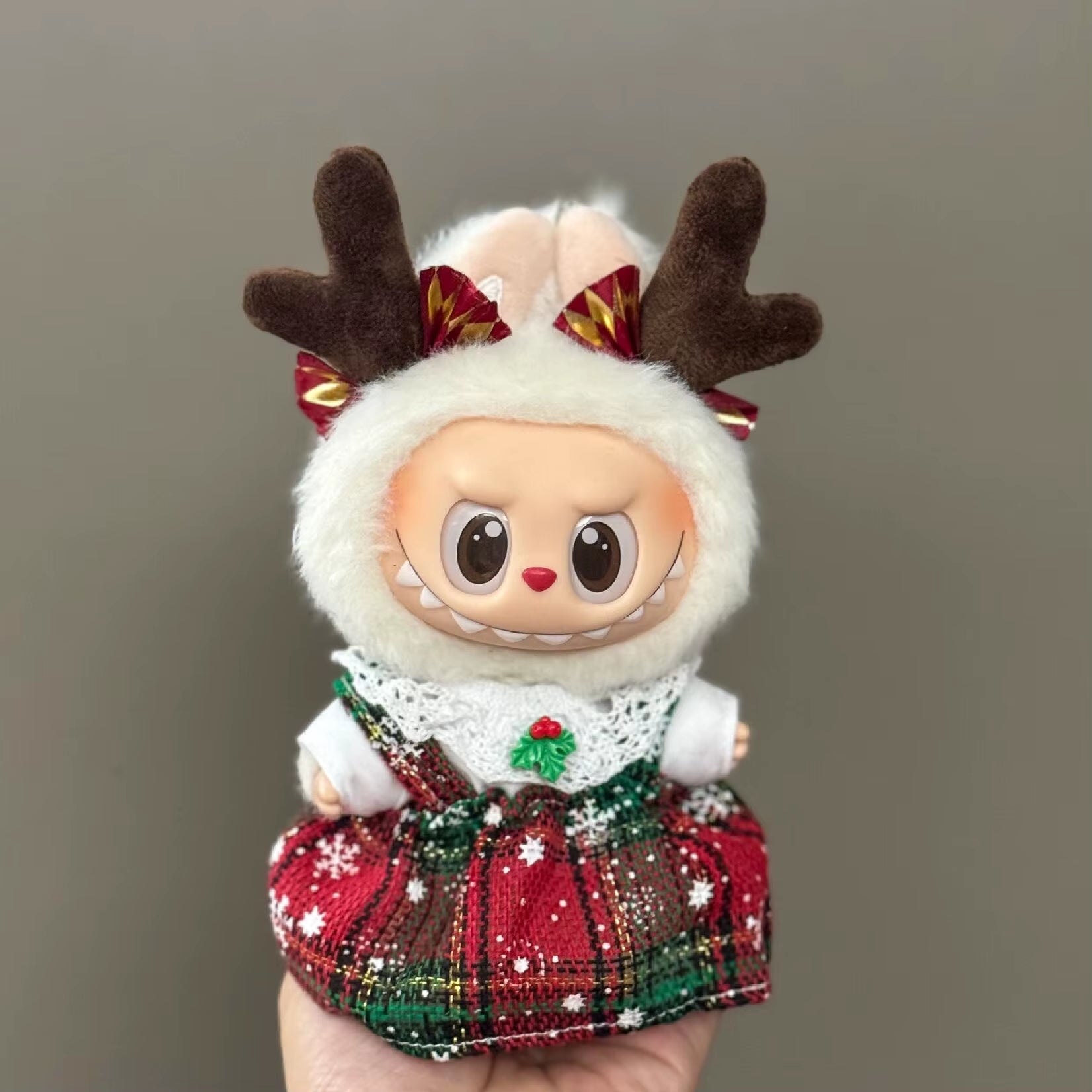 Labubu Accessories Clothes Suitable for V1 V2 V3 V4 Labubu Christmas Deer Set Labubu Red Clothing Christmas Fashion Gift