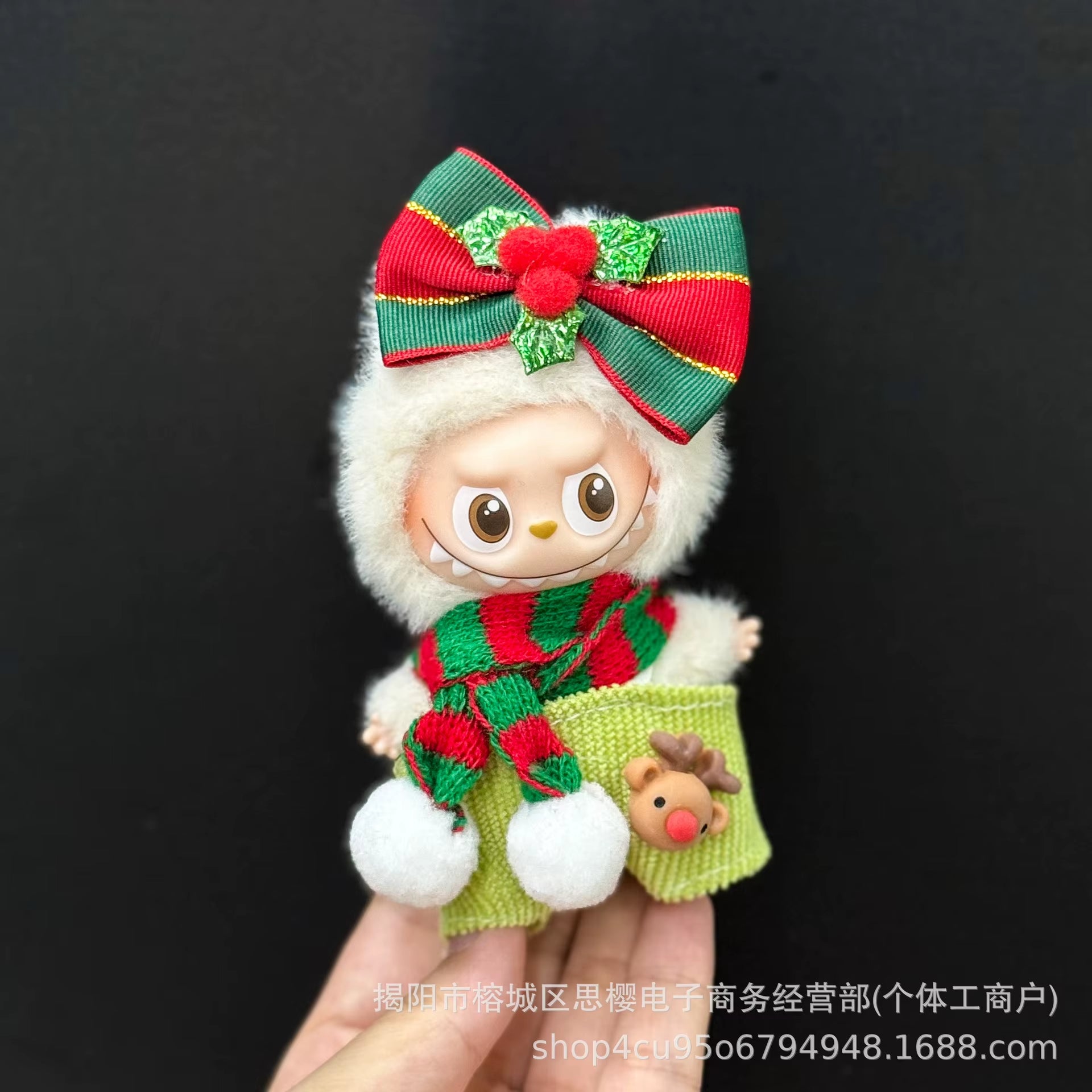 Labubu Accessories Clothes Suitable for V1 V2 V3 V4 Labubu Christmas Deer Set Labubu Red Clothing Christmas Fashion Gift