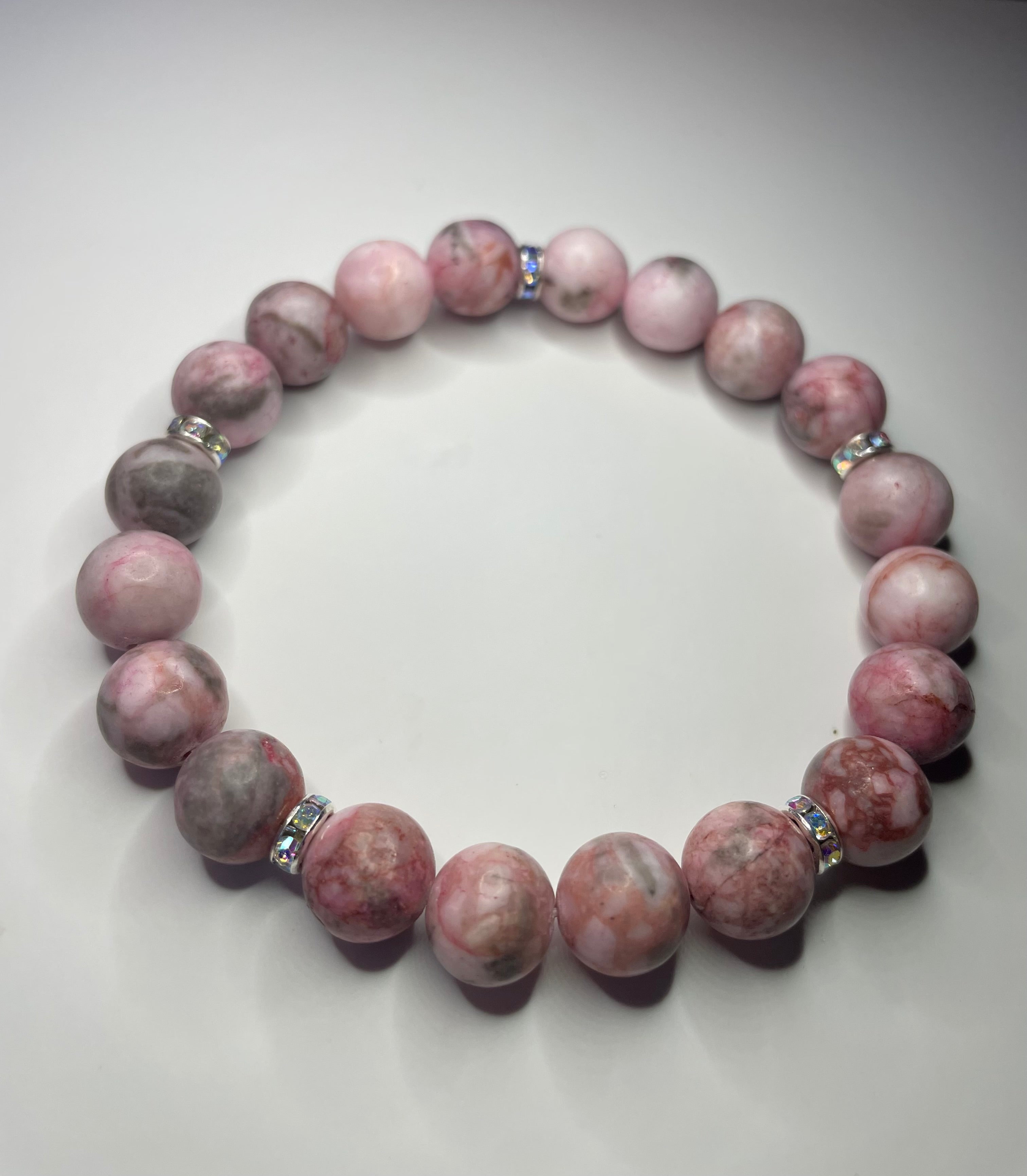 Natural Rhodonite stone-Bracelet
