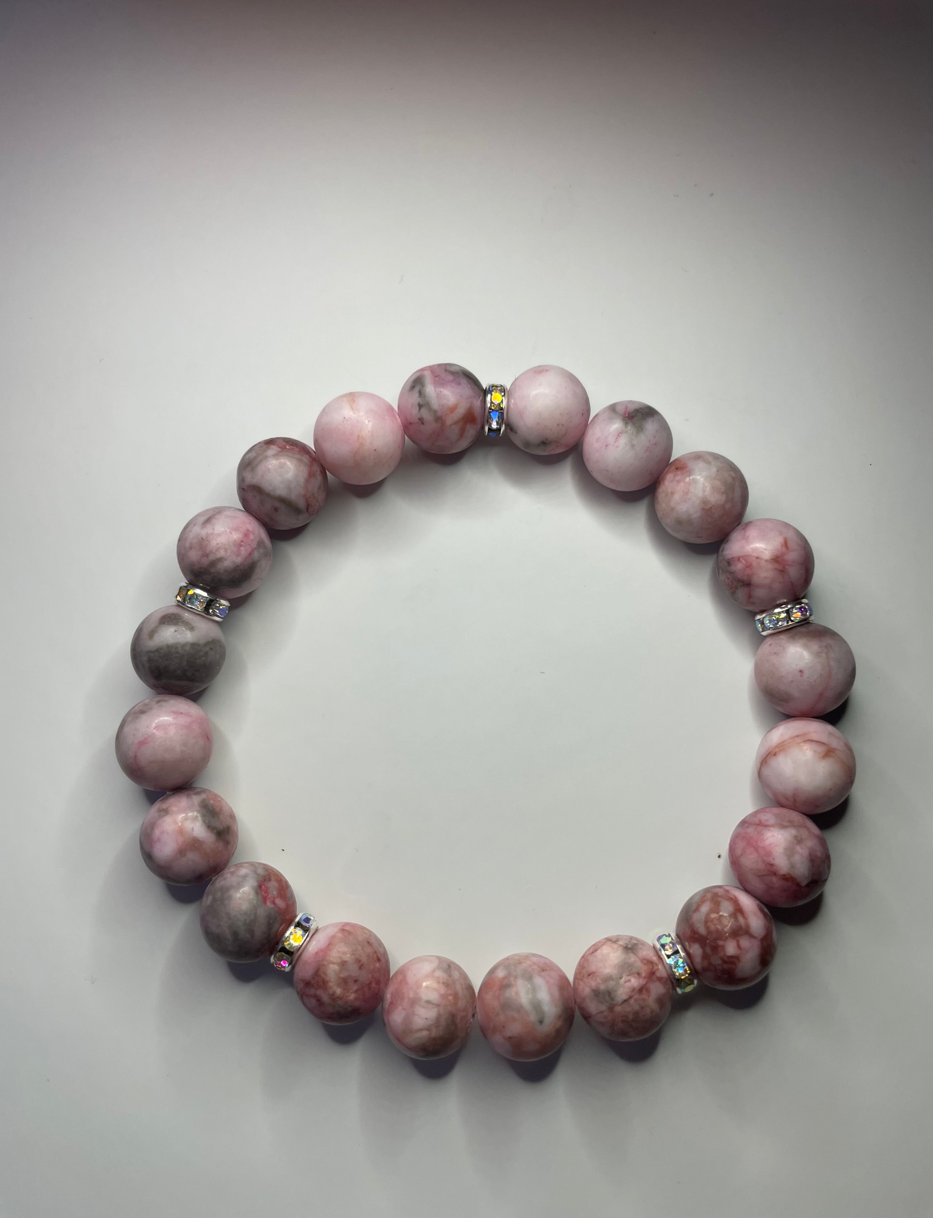 Natural Rhodonite stone-Bracelet