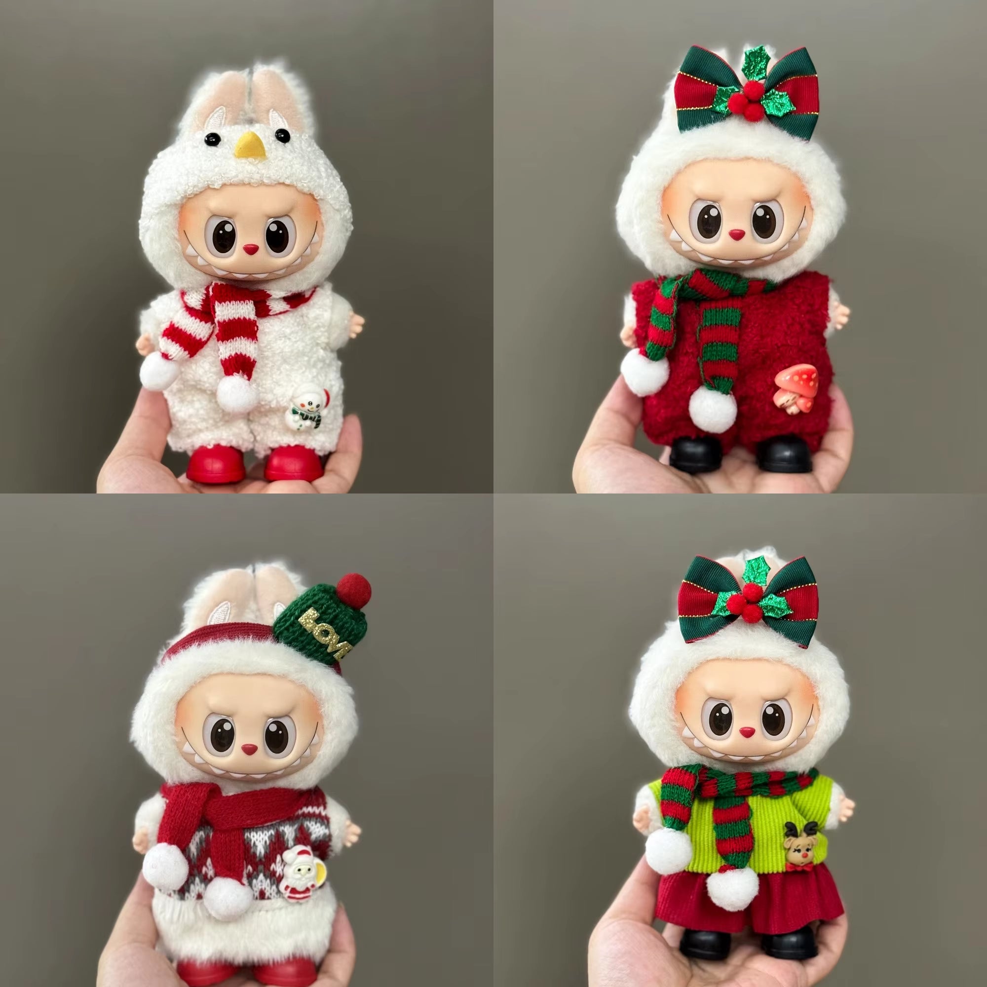 Labubu Accessories Clothes Suitable for V1 V2 V3 V4 Labubu Christmas Deer Set Labubu Red Clothing Christmas Fashion Gift