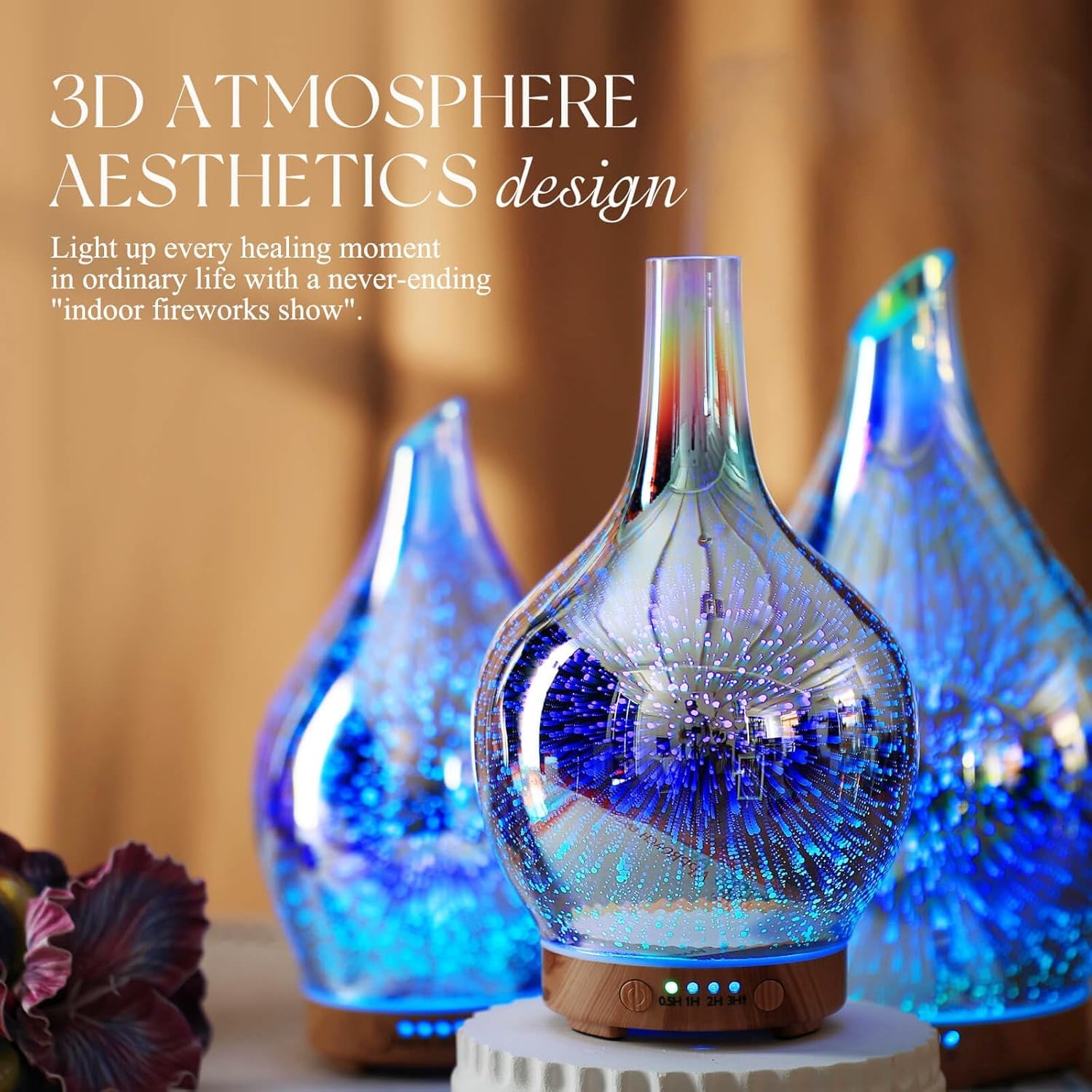 Essential Oil Diffuser Cool Mist Humidifier Ultrasonic Aromatherapy,Auto Shut-Off,Air Refresh,Decoration for Home,Office,Yoga,Baby,Sleep