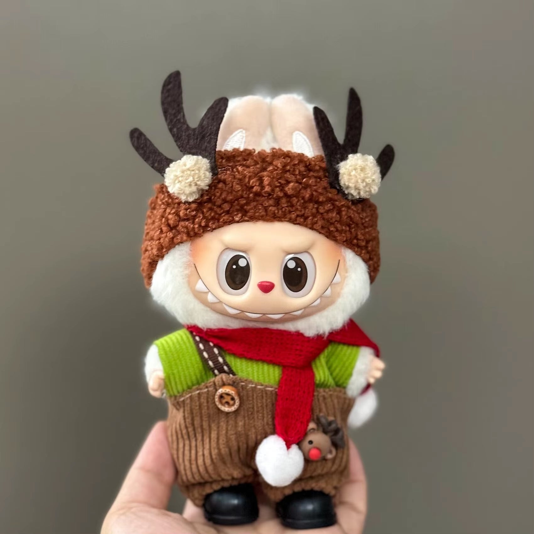 Labubu Accessories Clothes Suitable for V1 V2 V3 V4 Labubu Christmas Deer Set Labubu Red Clothing Christmas Fashion Gift