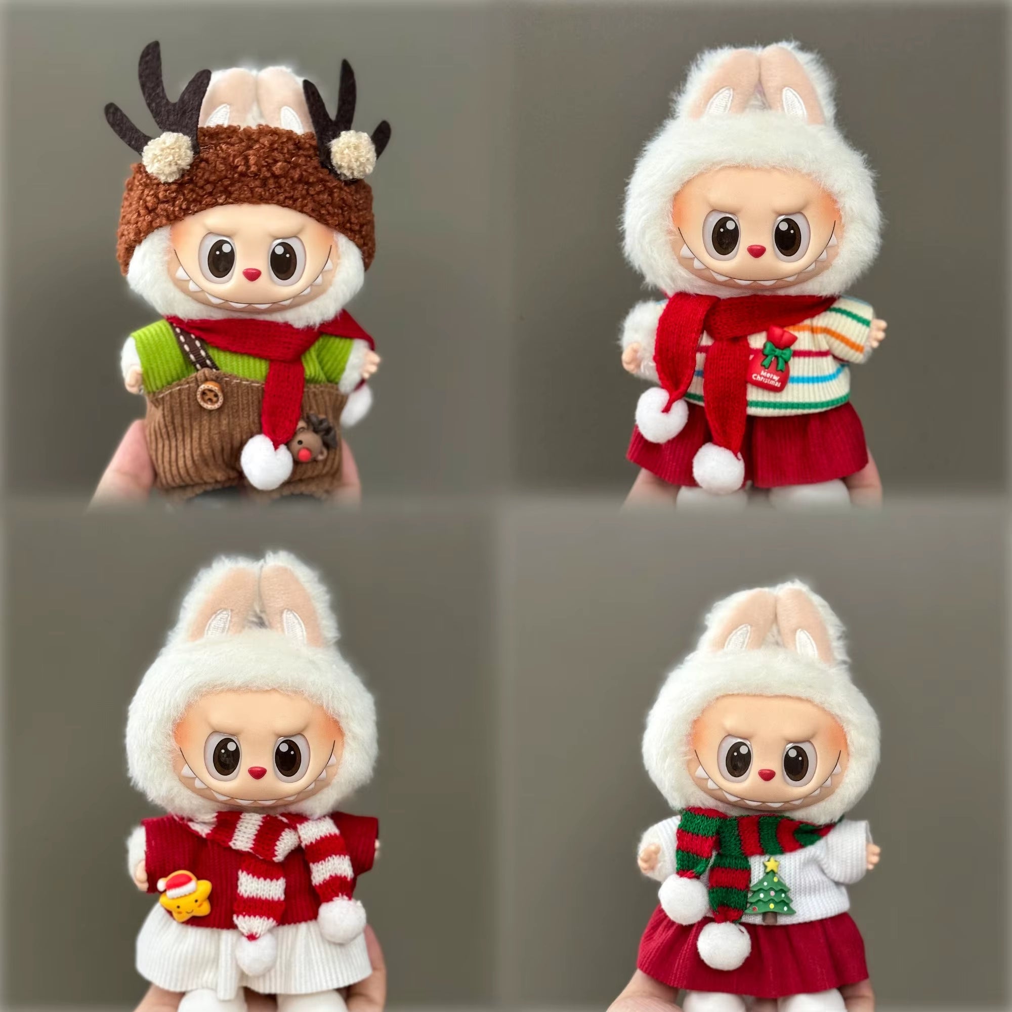 Labubu Accessories Clothes Suitable for V1 V2 V3 V4 Labubu Christmas Deer Set Labubu Red Clothing Christmas Fashion Gift