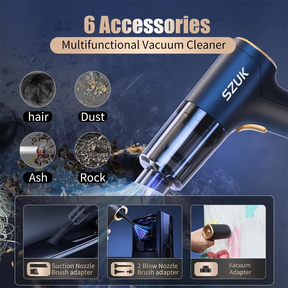 Car Vacuum Cleaner Mini Portable Duster Handheld Cleaning Machine Home Appliance Powerful Wireless Vacuum Cleaner