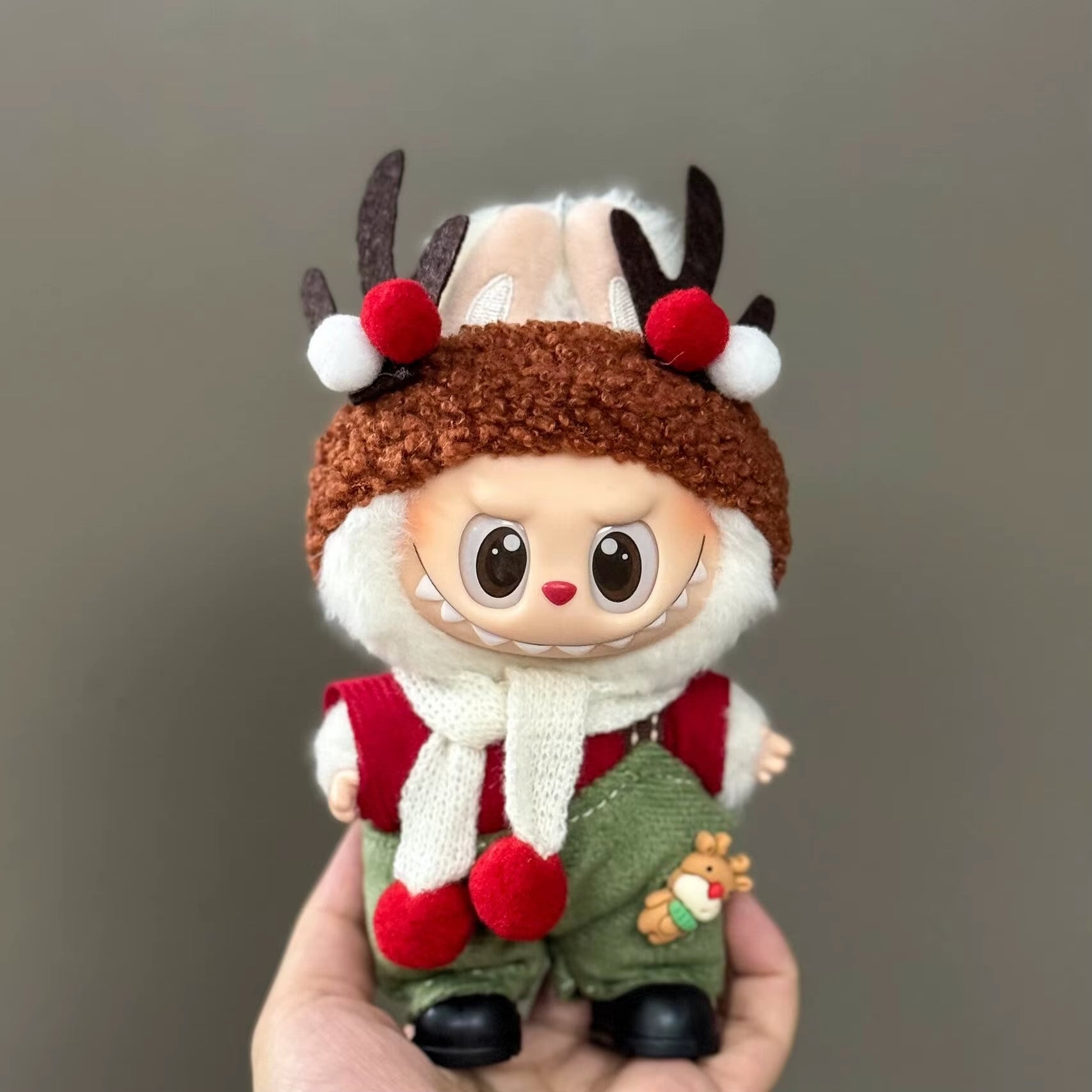Labubu Accessories Clothes Suitable for V1 V2 V3 V4 Labubu Christmas Deer Set Labubu Red Clothing Christmas Fashion Gift