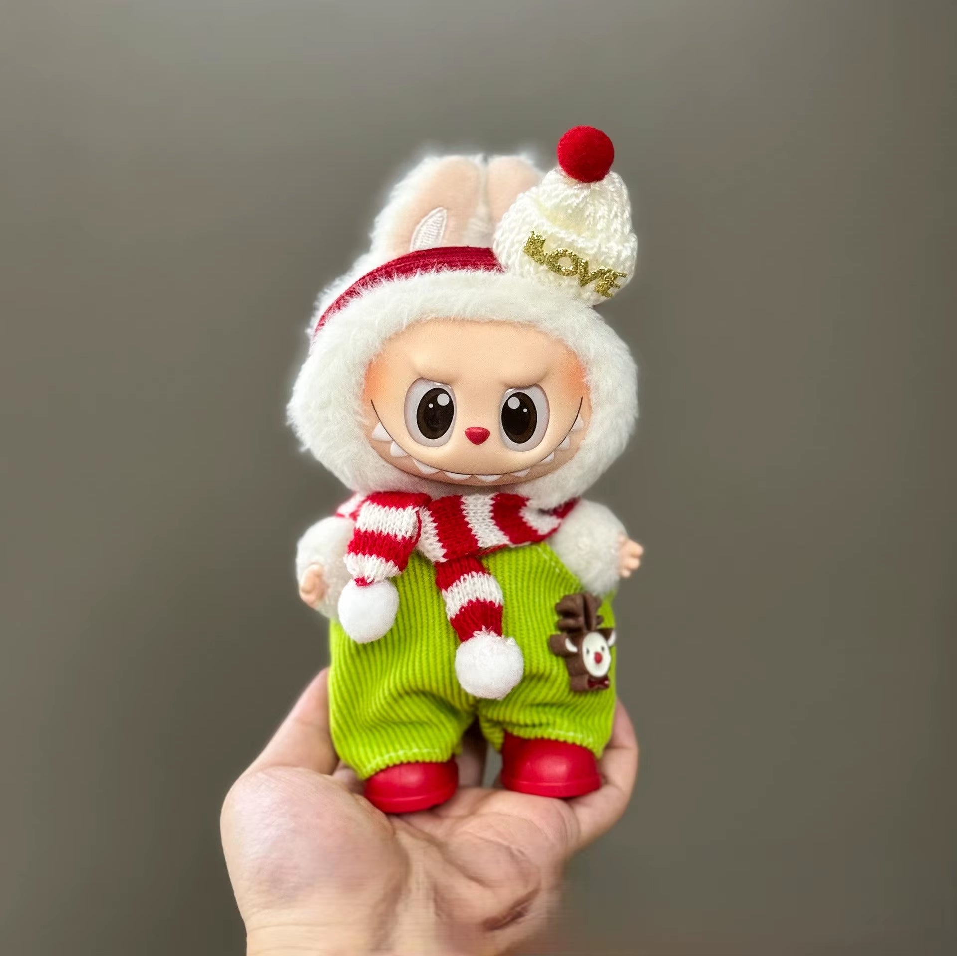 Labubu Accessories Clothes Suitable for V1 V2 V3 V4 Labubu Christmas Deer Set Labubu Red Clothing Christmas Fashion Gift
