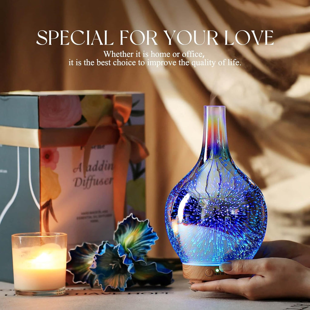 Essential Oil Diffuser Cool Mist Humidifier Ultrasonic Aromatherapy,Auto Shut-Off,Air Refresh,Decoration for Home,Office,Yoga,Baby,Sleep