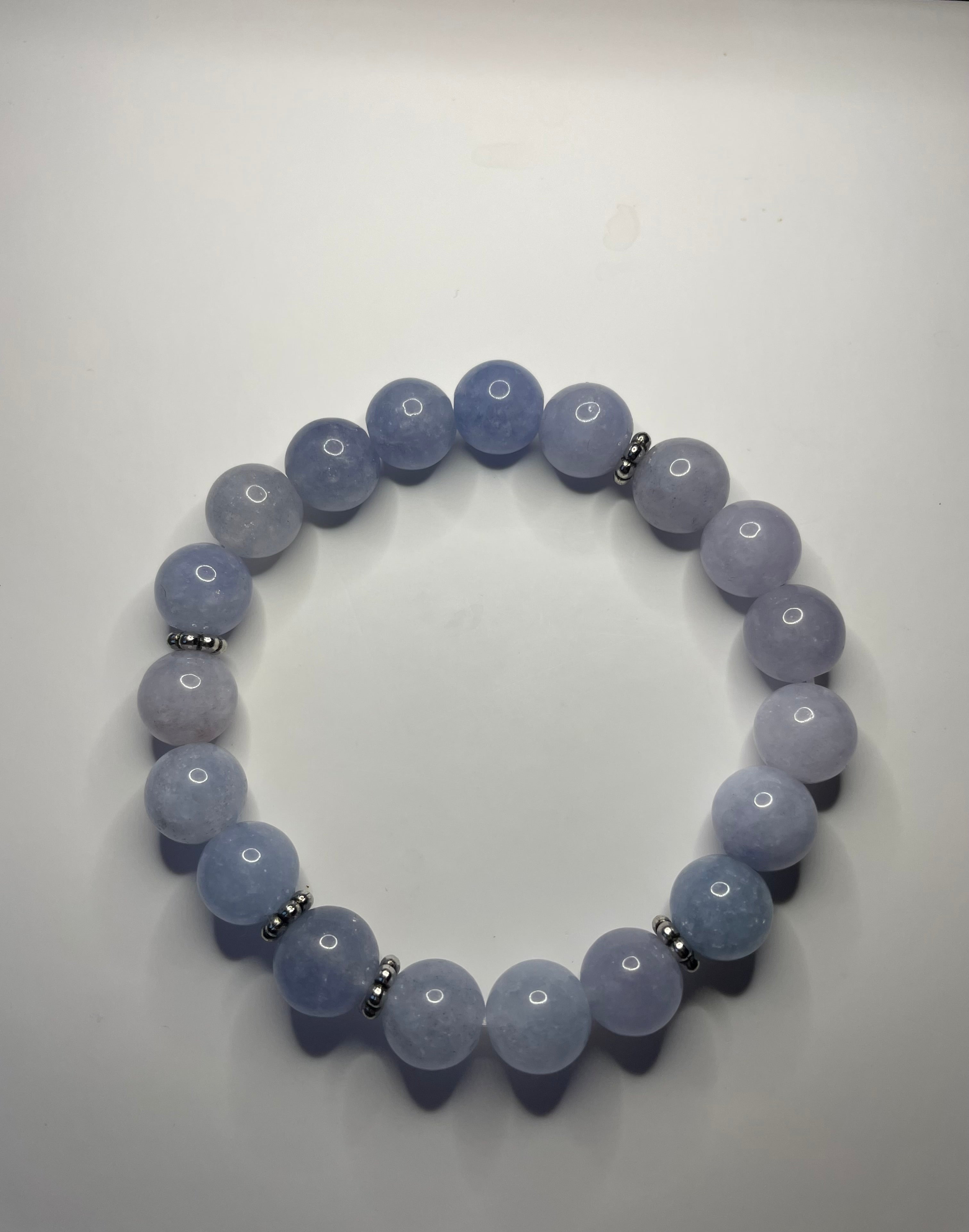 Natural stone Aquamarine beads bracelet