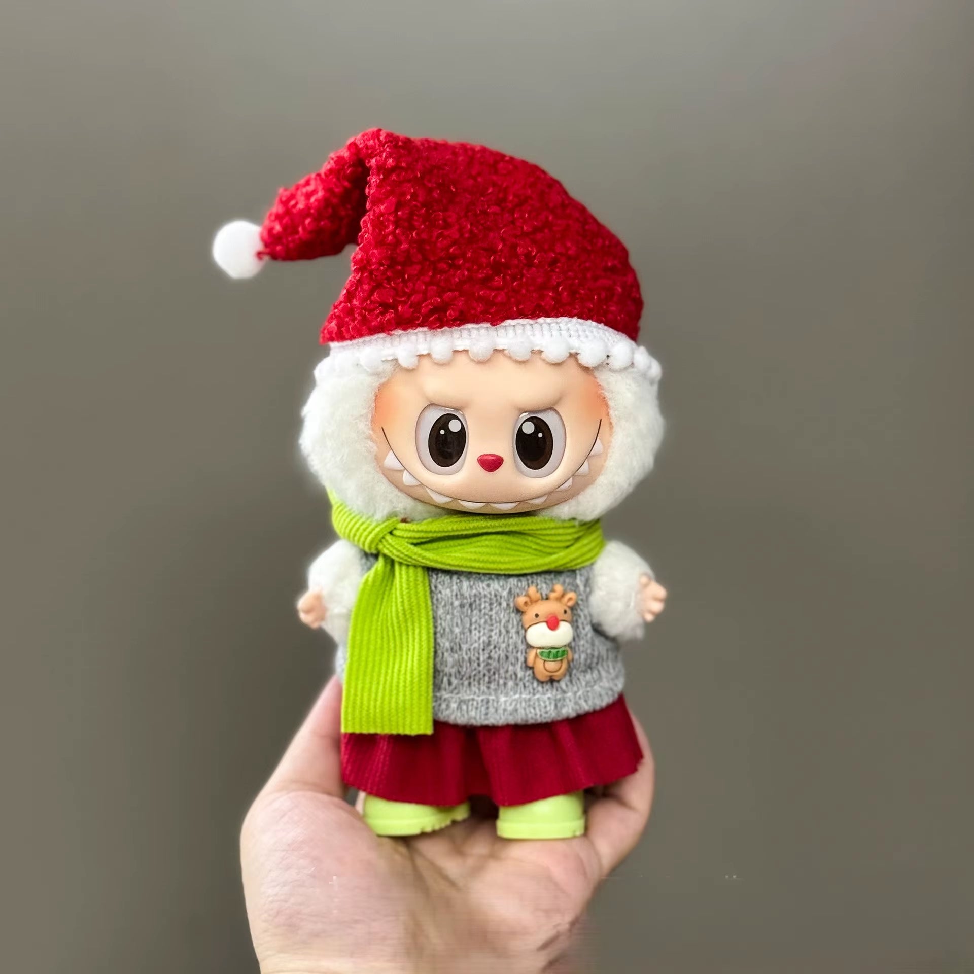 Labubu Accessories Clothes Suitable for V1 V2 V3 V4 Labubu Christmas Deer Set Labubu Red Clothing Christmas Fashion Gift